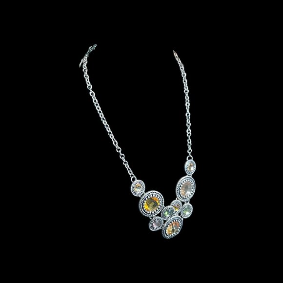 Premier Designs Multicolor Gem Necklace Boho Elegant Trendy Artistic Festival - Picture 4 of 6